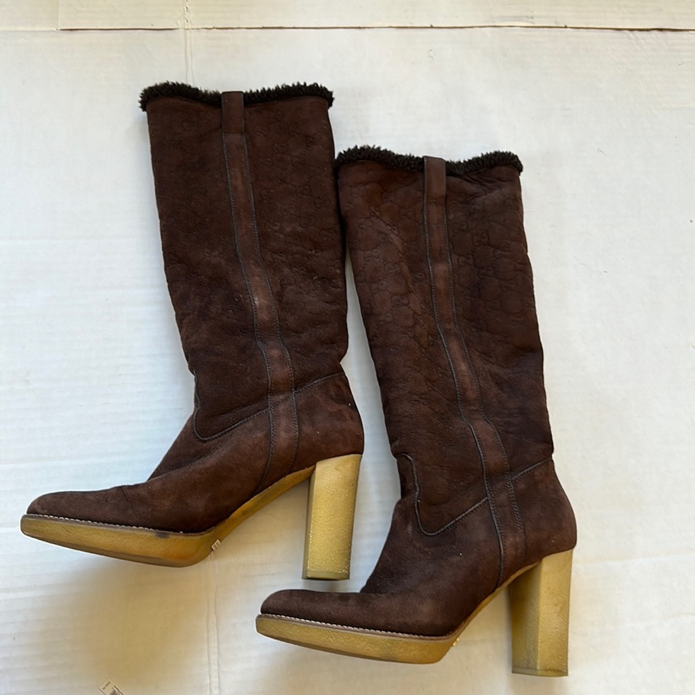 Gucci long winter heeled boots - Picture 3 of 16